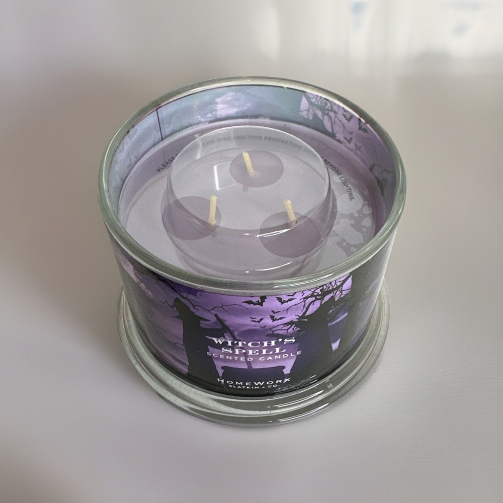HomeWorx By Slotkin & Co Witch's Spell Scented 14 Oz (3) Wick Candle - Picture 4 of 6
